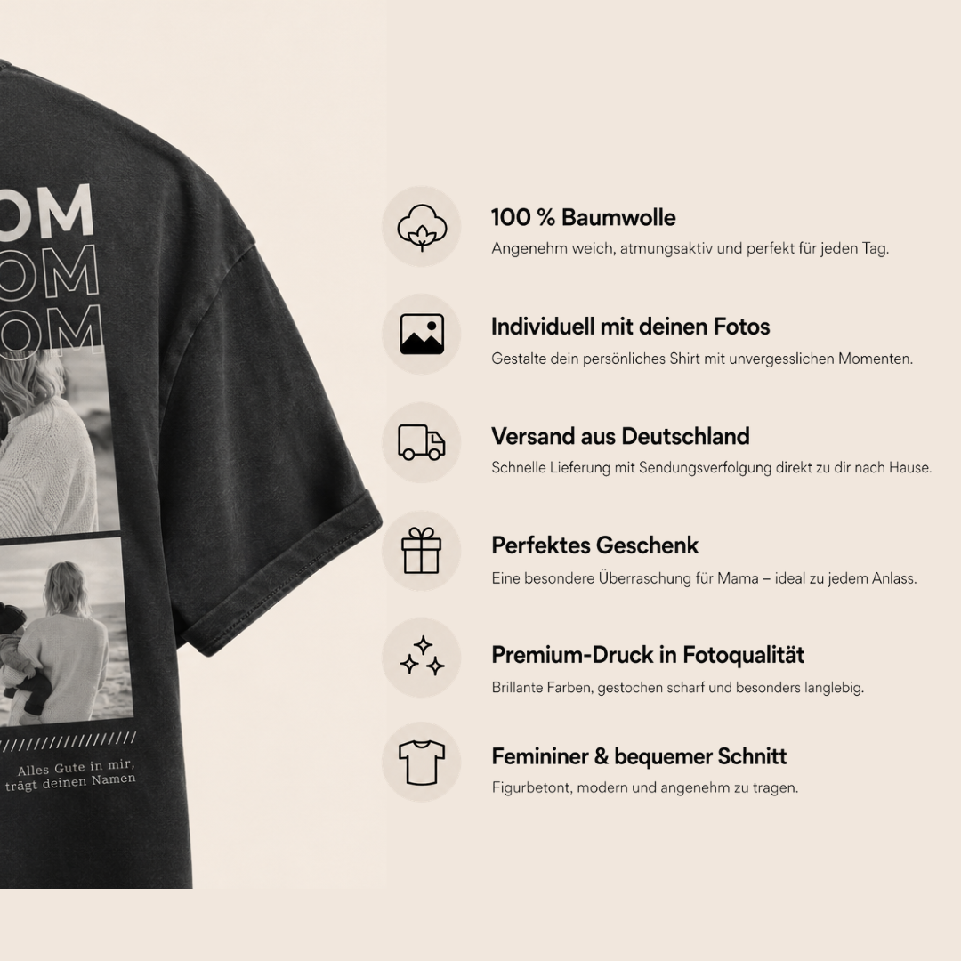 Best Mom - personalisiertes T-Shirt Damen